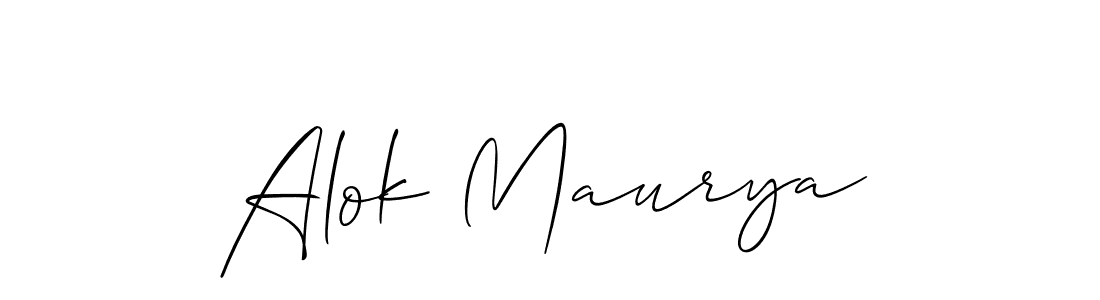 Create a beautiful signature design for name Alok Maurya. With this signature (Allison_Script) fonts, you can make a handwritten signature for free. Alok Maurya signature style 2 images and pictures png