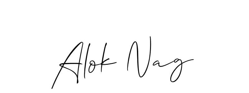 Make a short Alok Nag signature style. Manage your documents anywhere anytime using Allison_Script. Create and add eSignatures, submit forms, share and send files easily. Alok Nag signature style 2 images and pictures png