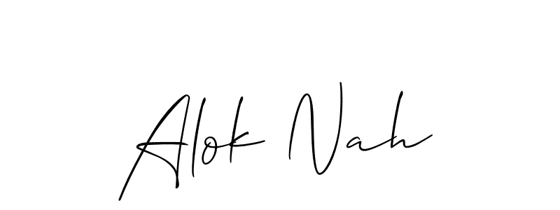 You can use this online signature creator to create a handwritten signature for the name Alok Nah. This is the best online autograph maker. Alok Nah signature style 2 images and pictures png