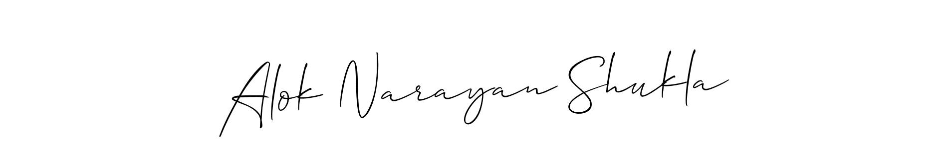 How to make Alok Narayan Shukla signature? Allison_Script is a professional autograph style. Create handwritten signature for Alok Narayan Shukla name. Alok Narayan Shukla signature style 2 images and pictures png