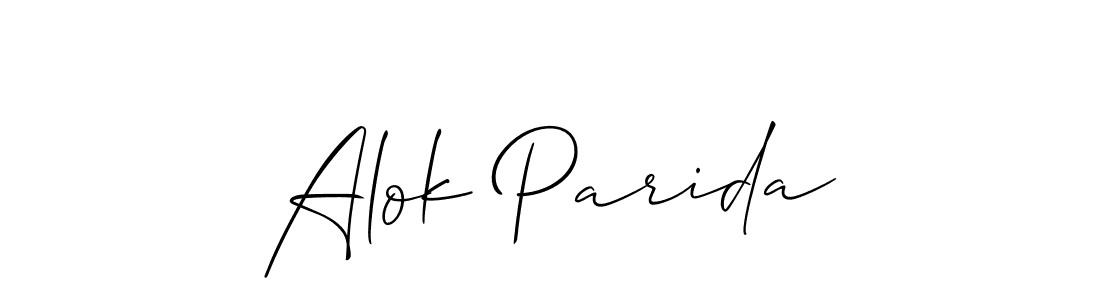 Also You can easily find your signature by using the search form. We will create Alok Parida name handwritten signature images for you free of cost using Allison_Script sign style. Alok Parida signature style 2 images and pictures png