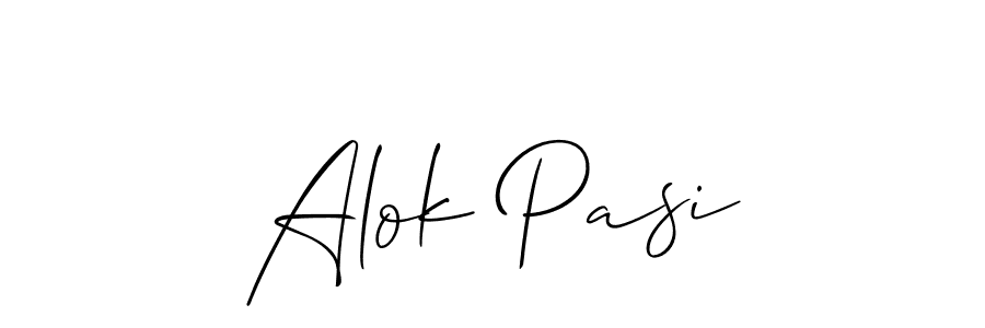 Alok Pasi stylish signature style. Best Handwritten Sign (Allison_Script) for my name. Handwritten Signature Collection Ideas for my name Alok Pasi. Alok Pasi signature style 2 images and pictures png