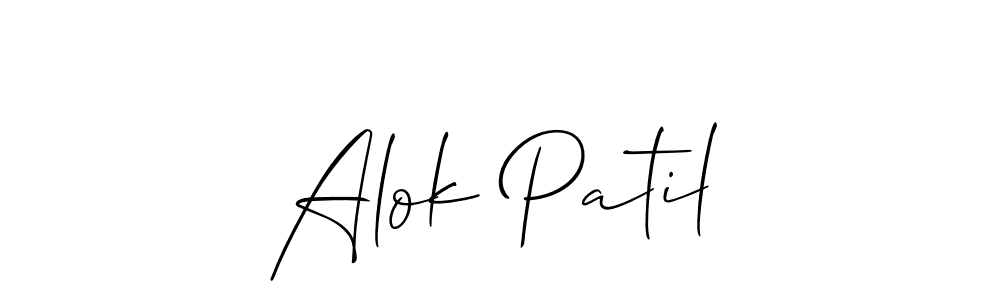 Also You can easily find your signature by using the search form. We will create Alok Patil name handwritten signature images for you free of cost using Allison_Script sign style. Alok Patil signature style 2 images and pictures png