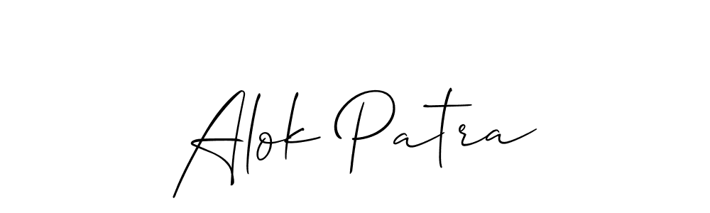 How to make Alok Patra name signature. Use Allison_Script style for creating short signs online. This is the latest handwritten sign. Alok Patra signature style 2 images and pictures png