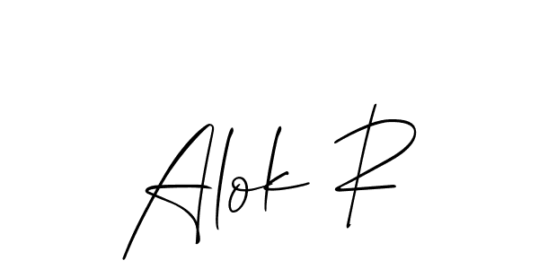 It looks lik you need a new signature style for name Alok R. Design unique handwritten (Allison_Script) signature with our free signature maker in just a few clicks. Alok R signature style 2 images and pictures png