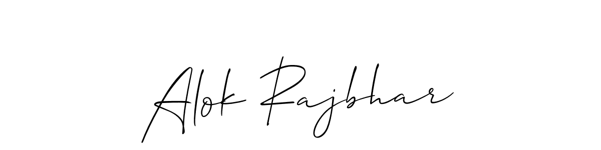 Also we have Alok Rajbhar name is the best signature style. Create professional handwritten signature collection using Allison_Script autograph style. Alok Rajbhar signature style 2 images and pictures png