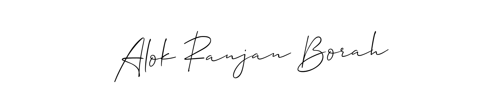 Also You can easily find your signature by using the search form. We will create Alok Ranjan Borah name handwritten signature images for you free of cost using Allison_Script sign style. Alok Ranjan Borah signature style 2 images and pictures png
