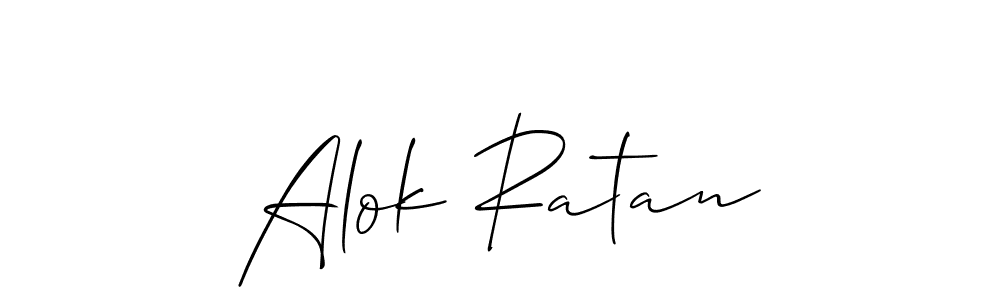 How to make Alok Ratan name signature. Use Allison_Script style for creating short signs online. This is the latest handwritten sign. Alok Ratan signature style 2 images and pictures png