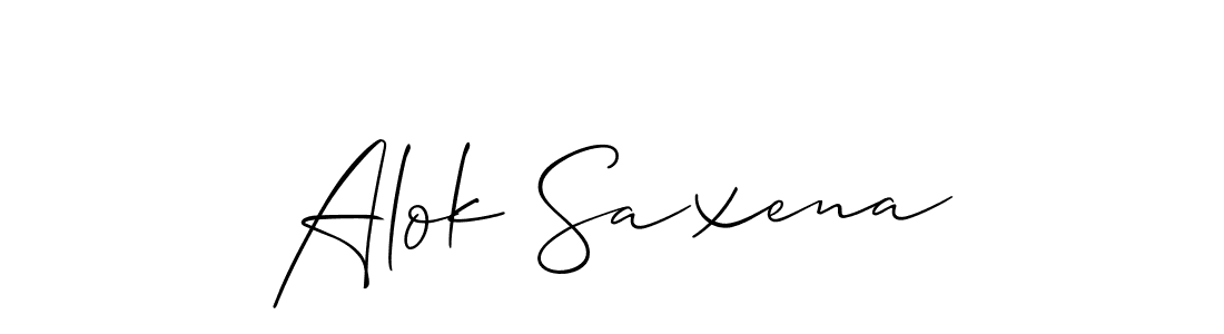 Also we have Alok Saxena name is the best signature style. Create professional handwritten signature collection using Allison_Script autograph style. Alok Saxena signature style 2 images and pictures png