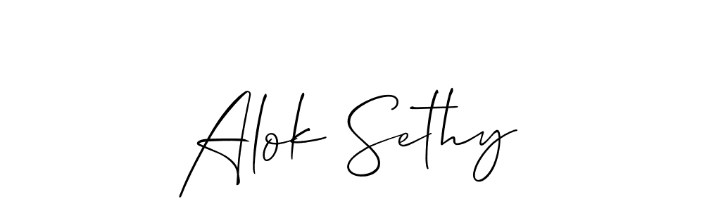 You should practise on your own different ways (Allison_Script) to write your name (Alok Sethy) in signature. don't let someone else do it for you. Alok Sethy signature style 2 images and pictures png