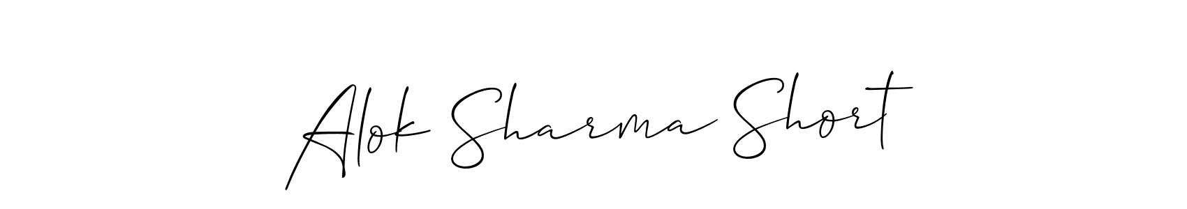 The best way (Allison_Script) to make a short signature is to pick only two or three words in your name. The name Alok Sharma Short include a total of six letters. For converting this name. Alok Sharma Short signature style 2 images and pictures png