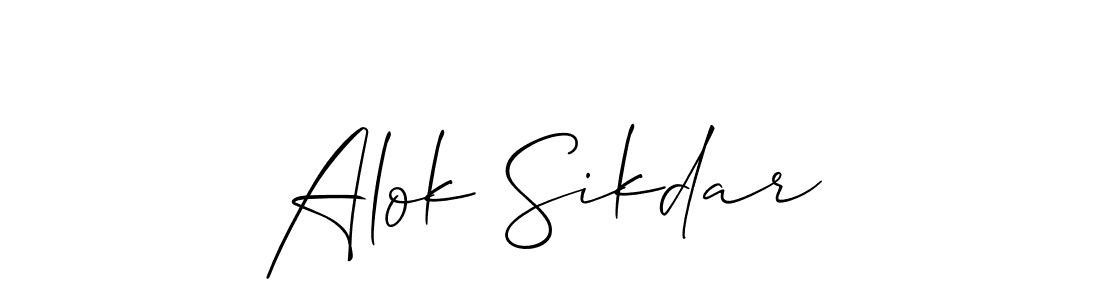 Also You can easily find your signature by using the search form. We will create Alok Sikdar name handwritten signature images for you free of cost using Allison_Script sign style. Alok Sikdar signature style 2 images and pictures png