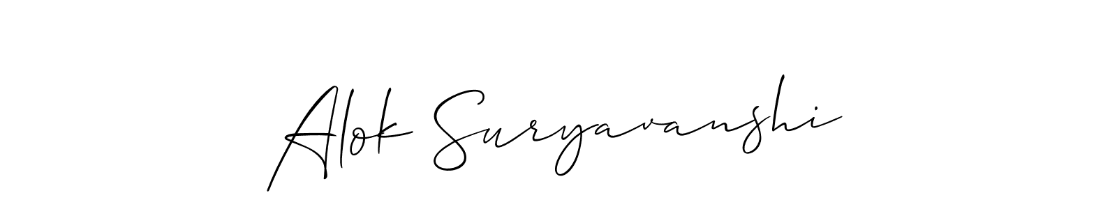 Alok Suryavanshi stylish signature style. Best Handwritten Sign (Allison_Script) for my name. Handwritten Signature Collection Ideas for my name Alok Suryavanshi. Alok Suryavanshi signature style 2 images and pictures png