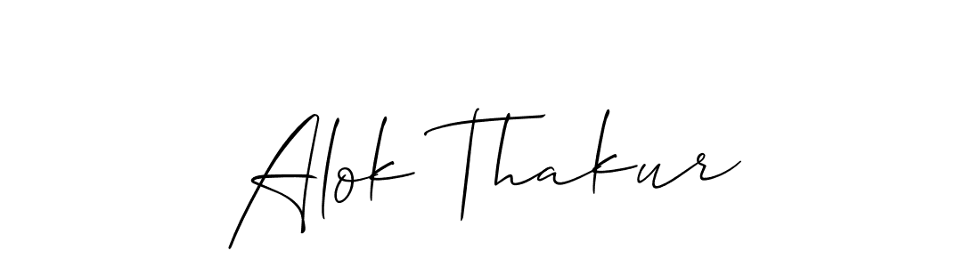 Create a beautiful signature design for name Alok Thakur. With this signature (Allison_Script) fonts, you can make a handwritten signature for free. Alok Thakur signature style 2 images and pictures png