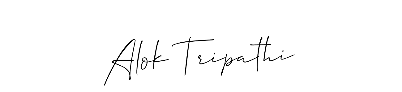 if you are searching for the best signature style for your name Alok Tripathi. so please give up your signature search. here we have designed multiple signature styles  using Allison_Script. Alok Tripathi signature style 2 images and pictures png