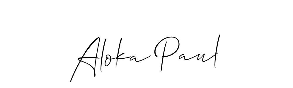 Create a beautiful signature design for name Aloka Paul. With this signature (Allison_Script) fonts, you can make a handwritten signature for free. Aloka Paul signature style 2 images and pictures png