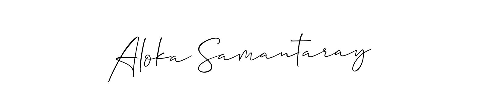 It looks lik you need a new signature style for name Aloka Samantaray. Design unique handwritten (Allison_Script) signature with our free signature maker in just a few clicks. Aloka Samantaray signature style 2 images and pictures png