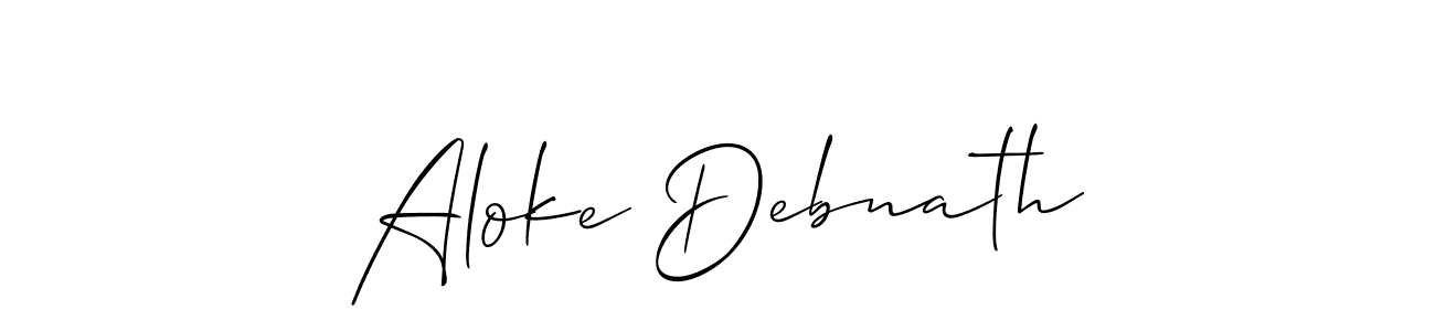 Aloke Debnath stylish signature style. Best Handwritten Sign (Allison_Script) for my name. Handwritten Signature Collection Ideas for my name Aloke Debnath. Aloke Debnath signature style 2 images and pictures png