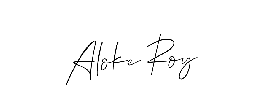 How to make Aloke Roy signature? Allison_Script is a professional autograph style. Create handwritten signature for Aloke Roy name. Aloke Roy signature style 2 images and pictures png