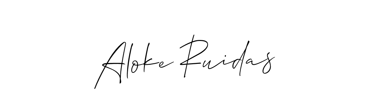 if you are searching for the best signature style for your name Aloke Ruidas. so please give up your signature search. here we have designed multiple signature styles  using Allison_Script. Aloke Ruidas signature style 2 images and pictures png
