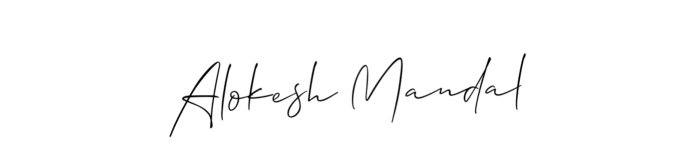 Design your own signature with our free online signature maker. With this signature software, you can create a handwritten (Allison_Script) signature for name Alokesh Mandal. Alokesh Mandal signature style 2 images and pictures png