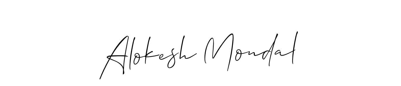 This is the best signature style for the Alokesh Mondal name. Also you like these signature font (Allison_Script). Mix name signature. Alokesh Mondal signature style 2 images and pictures png