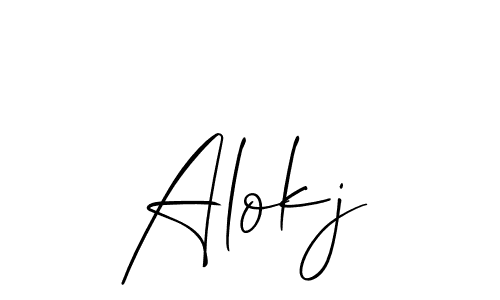 if you are searching for the best signature style for your name Alokj. so please give up your signature search. here we have designed multiple signature styles  using Allison_Script. Alokj signature style 2 images and pictures png