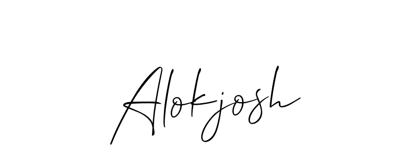 How to make Alokjosh name signature. Use Allison_Script style for creating short signs online. This is the latest handwritten sign. Alokjosh signature style 2 images and pictures png