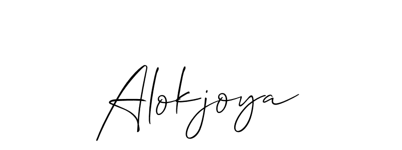 How to make Alokjoya signature? Allison_Script is a professional autograph style. Create handwritten signature for Alokjoya name. Alokjoya signature style 2 images and pictures png