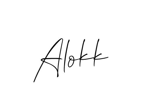 Make a beautiful signature design for name Alokk. Use this online signature maker to create a handwritten signature for free. Alokk signature style 2 images and pictures png