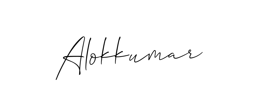 Create a beautiful signature design for name Alokkumar. With this signature (Allison_Script) fonts, you can make a handwritten signature for free. Alokkumar signature style 2 images and pictures png