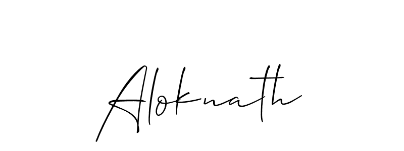 Create a beautiful signature design for name Aloknath. With this signature (Allison_Script) fonts, you can make a handwritten signature for free. Aloknath signature style 2 images and pictures png