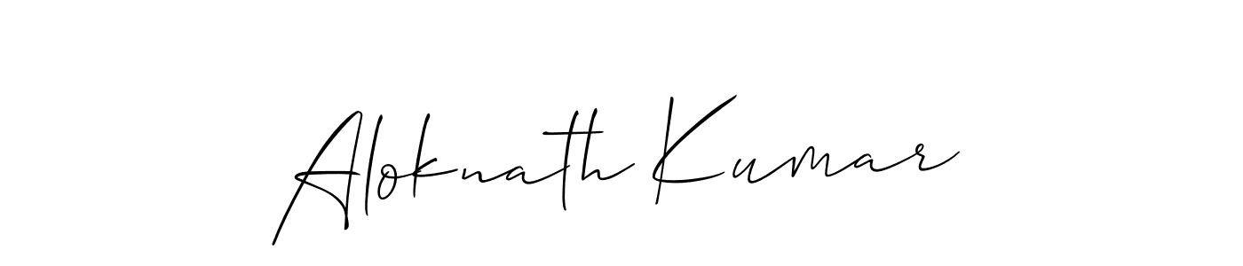 Aloknath Kumar stylish signature style. Best Handwritten Sign (Allison_Script) for my name. Handwritten Signature Collection Ideas for my name Aloknath Kumar. Aloknath Kumar signature style 2 images and pictures png