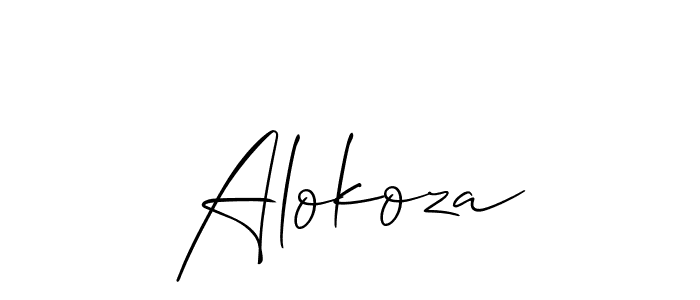 Make a beautiful signature design for name Alokoza. Use this online signature maker to create a handwritten signature for free. Alokoza signature style 2 images and pictures png