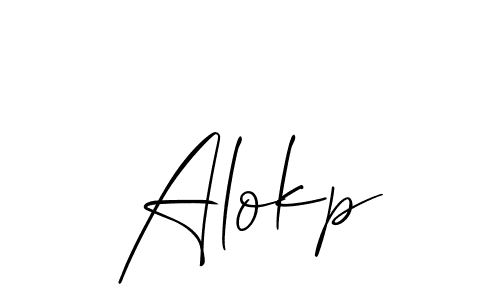 Best and Professional Signature Style for Alokp. Allison_Script Best Signature Style Collection. Alokp signature style 2 images and pictures png