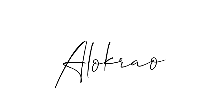 The best way (Allison_Script) to make a short signature is to pick only two or three words in your name. The name Alokrao include a total of six letters. For converting this name. Alokrao signature style 2 images and pictures png