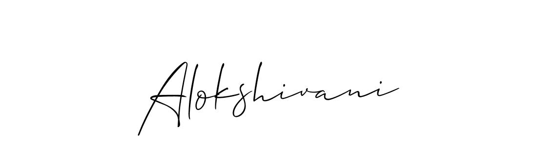 Allison_Script is a professional signature style that is perfect for those who want to add a touch of class to their signature. It is also a great choice for those who want to make their signature more unique. Get Alokshivani name to fancy signature for free. Alokshivani signature style 2 images and pictures png