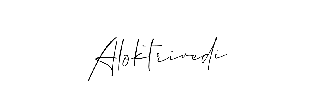 Make a beautiful signature design for name Aloktrivedi. With this signature (Allison_Script) style, you can create a handwritten signature for free. Aloktrivedi signature style 2 images and pictures png