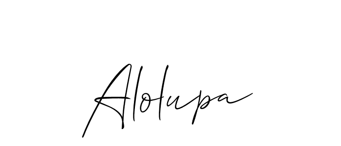 How to Draw Alolupa signature style? Allison_Script is a latest design signature styles for name Alolupa. Alolupa signature style 2 images and pictures png