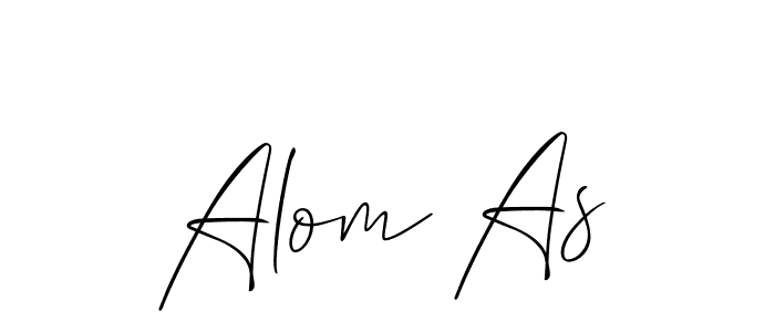 Make a short Alom As signature style. Manage your documents anywhere anytime using Allison_Script. Create and add eSignatures, submit forms, share and send files easily. Alom As signature style 2 images and pictures png