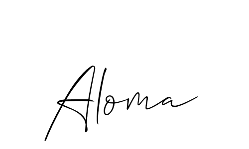 Make a beautiful signature design for name Aloma. Use this online signature maker to create a handwritten signature for free. Aloma signature style 2 images and pictures png