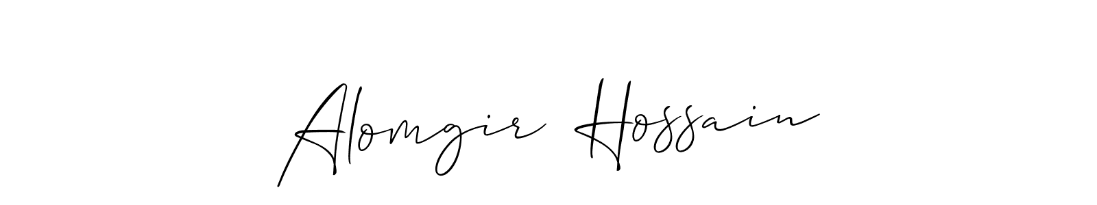 It looks lik you need a new signature style for name Alomgir  Hossain. Design unique handwritten (Allison_Script) signature with our free signature maker in just a few clicks. Alomgir  Hossain signature style 2 images and pictures png