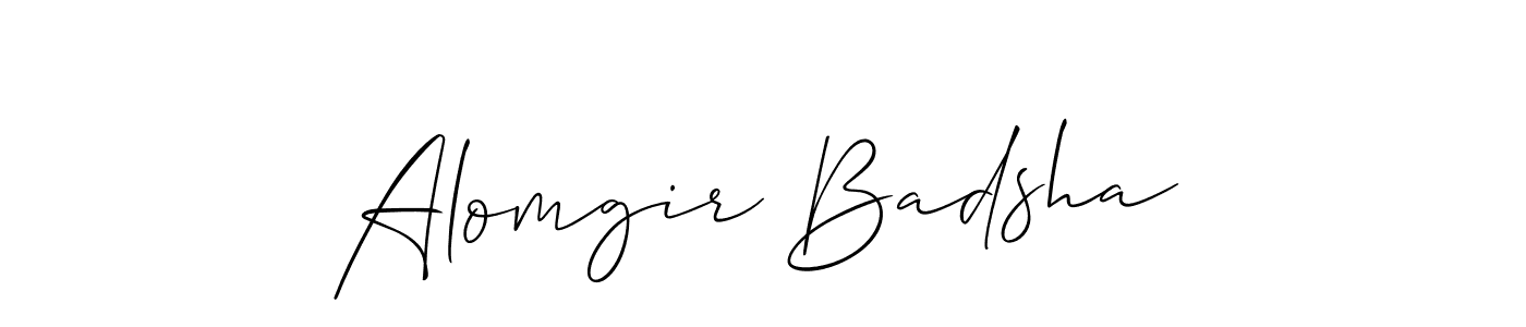 How to make Alomgir Badsha signature? Allison_Script is a professional autograph style. Create handwritten signature for Alomgir Badsha name. Alomgir Badsha signature style 2 images and pictures png