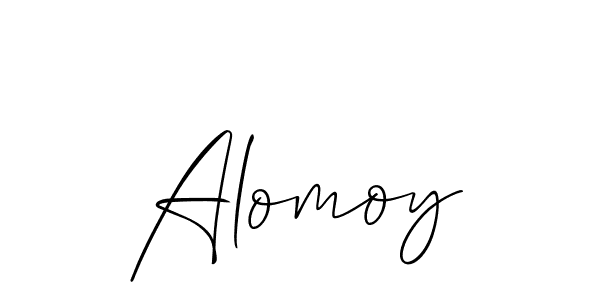 Create a beautiful signature design for name Alomoy. With this signature (Allison_Script) fonts, you can make a handwritten signature for free. Alomoy signature style 2 images and pictures png