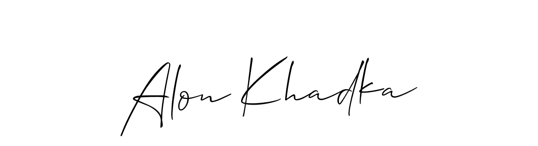Alon Khadka stylish signature style. Best Handwritten Sign (Allison_Script) for my name. Handwritten Signature Collection Ideas for my name Alon Khadka. Alon Khadka signature style 2 images and pictures png
