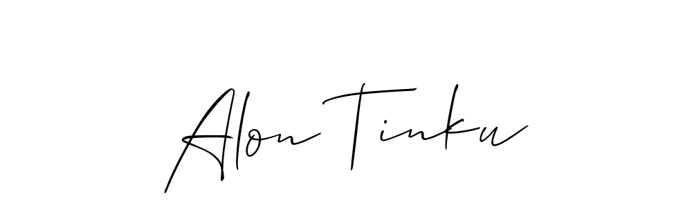 Check out images of Autograph of Alon Tinku name. Actor Alon Tinku Signature Style. Allison_Script is a professional sign style online. Alon Tinku signature style 2 images and pictures png