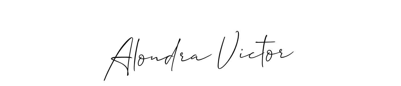 Alondra Victor stylish signature style. Best Handwritten Sign (Allison_Script) for my name. Handwritten Signature Collection Ideas for my name Alondra Victor. Alondra Victor signature style 2 images and pictures png