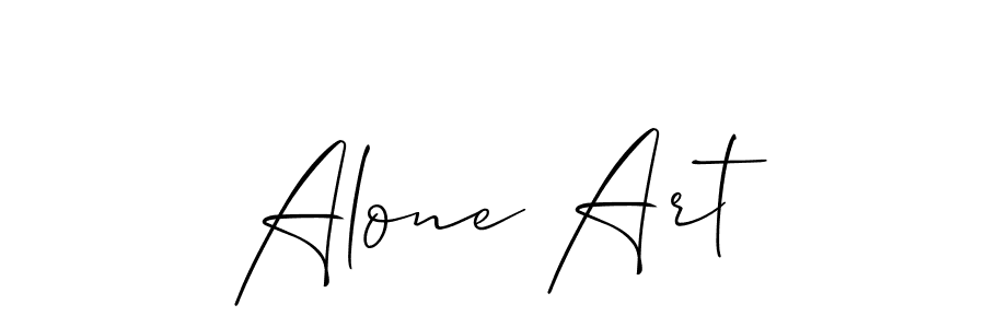 How to make Alone Art name signature. Use Allison_Script style for creating short signs online. This is the latest handwritten sign. Alone Art signature style 2 images and pictures png