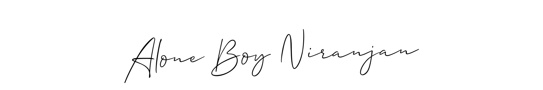 Create a beautiful signature design for name Alone Boy Niranjan. With this signature (Allison_Script) fonts, you can make a handwritten signature for free. Alone Boy Niranjan signature style 2 images and pictures png