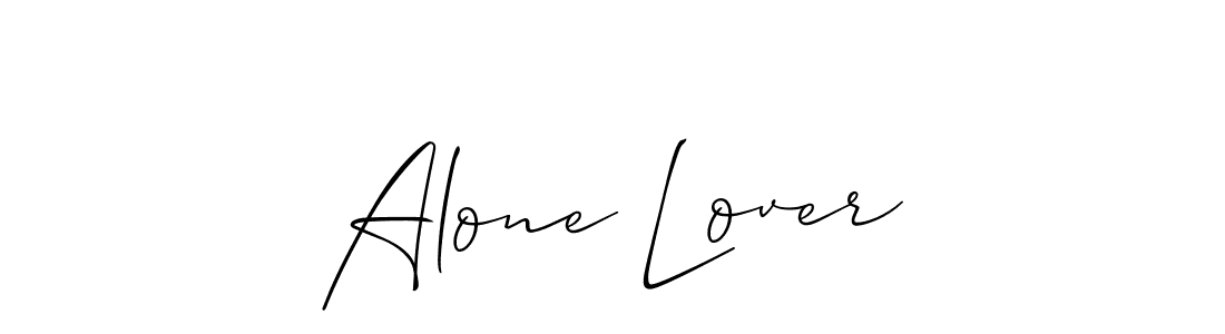 Make a beautiful signature design for name Alone Lover. With this signature (Allison_Script) style, you can create a handwritten signature for free. Alone Lover signature style 2 images and pictures png